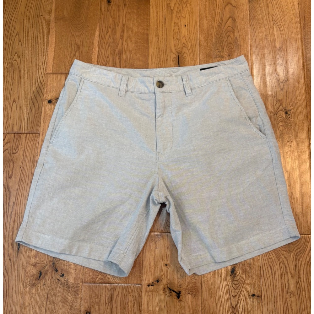 Bonobos Mens Light Heathered Gray Oxford Chino Shorts Size 32 7 Inch Inseam NWOT